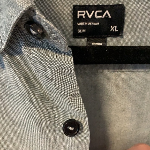 RVCA button-down shirt. XL slim fit, gray color. - Picture 4 of 5